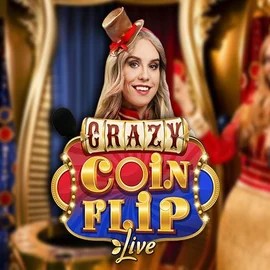 Crazy Coin Flip slot logo by Evolution at Winbeatz Casino